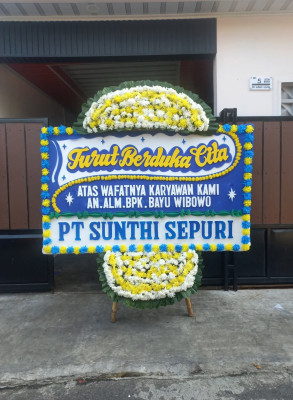 Papan Bunga Duka di Tondano Utara